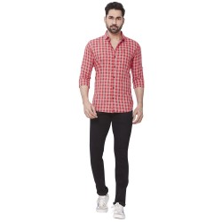 Kaprido Men's Cotton checks Shirt