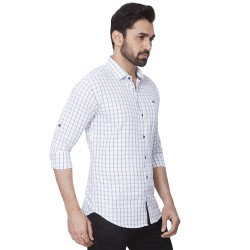 Kaprido Soft Smart Checks Mens Shirt