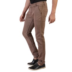 Denim Vistara Men's Brown Slim Fit Jeans Trouser 