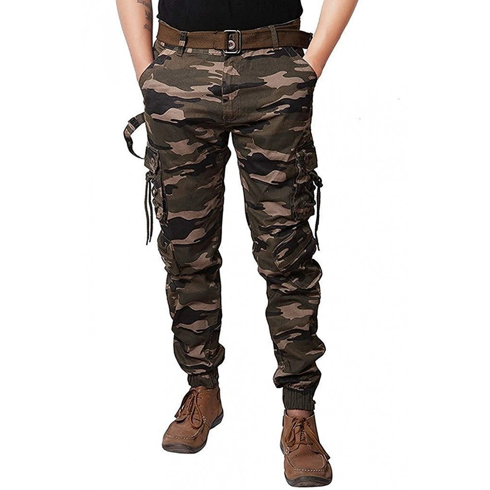 Cargo Pants Women High Waist Military Camouflage Printed Loose Pants  Trousers Wide Pants Women High Waist