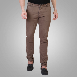 Sale Denim Vistara Men's Brown Slim Fit Jeans