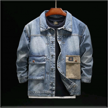 Royal Spider Sky Blue Denim Jacket For men