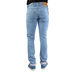 Denim Vistara Men's Torn Slim Fit Sky Blue Jeans