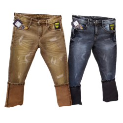 Men's Regular Damage Jeans 2 colours Set.