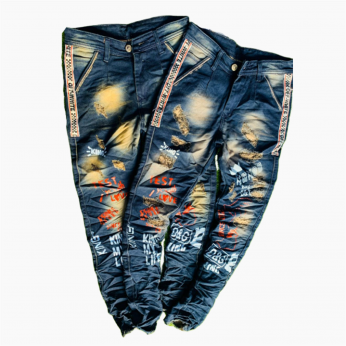 DVG - Wholesale Men's Printed Funky Jeans