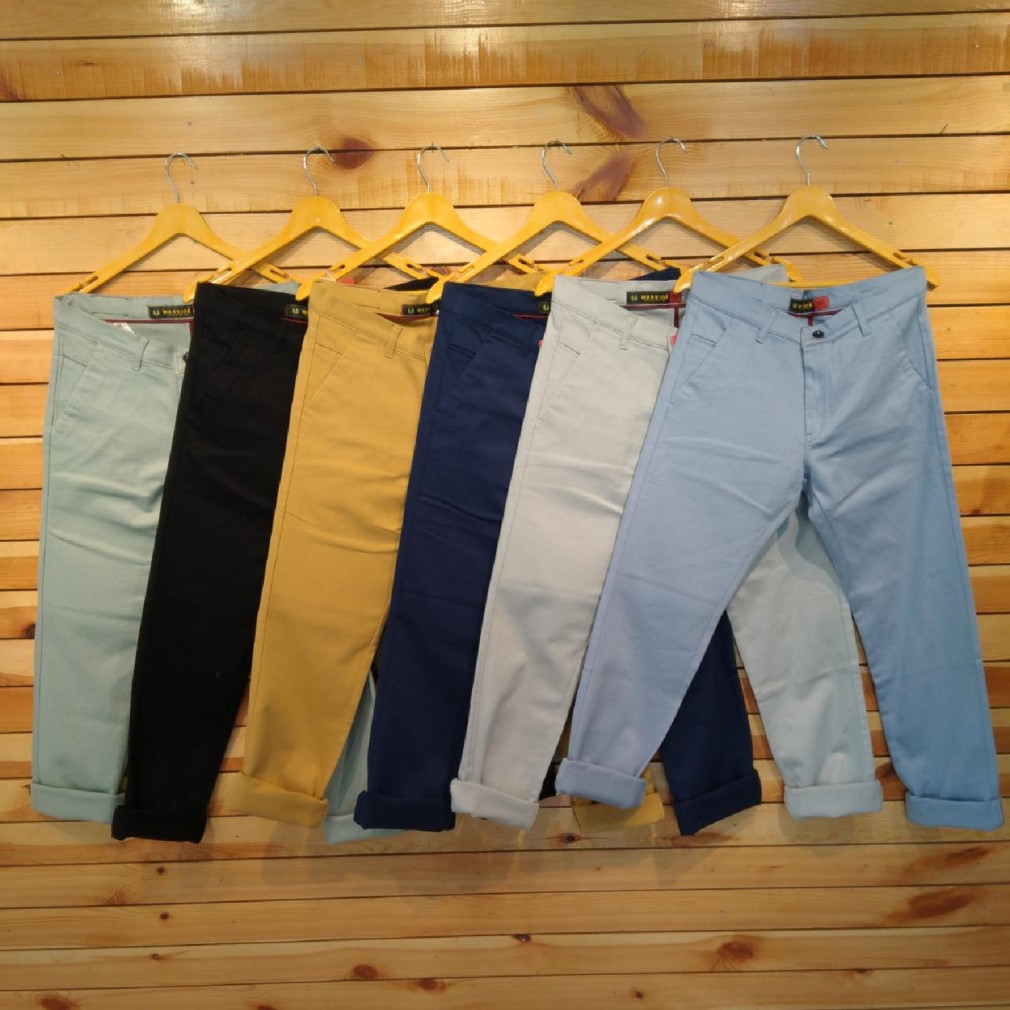 Mens Cotton Regular Fit 6 Colour Trouser Set. B2b Wholesale Rs 399.