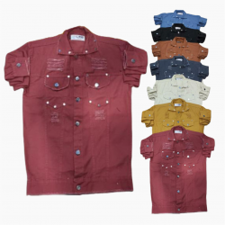 DVG - 7 Collar Denim Shirt For Men's DV-D1002