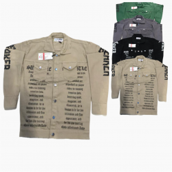 DVG - 4 Collar Funky Printed Denim Shirts For Men's
