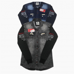 DVG - 2 Colour Funky Denim Shirts For Men's