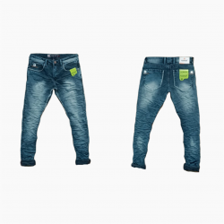 Wholesale Men's Denim Wrinkle Jeans