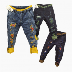 Wholesale - Funky Colour Damage Jeans GTU-0003