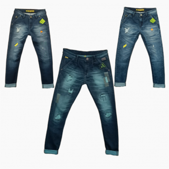 Wholesale - Men's Stylish Wrinkle Denim Jeans