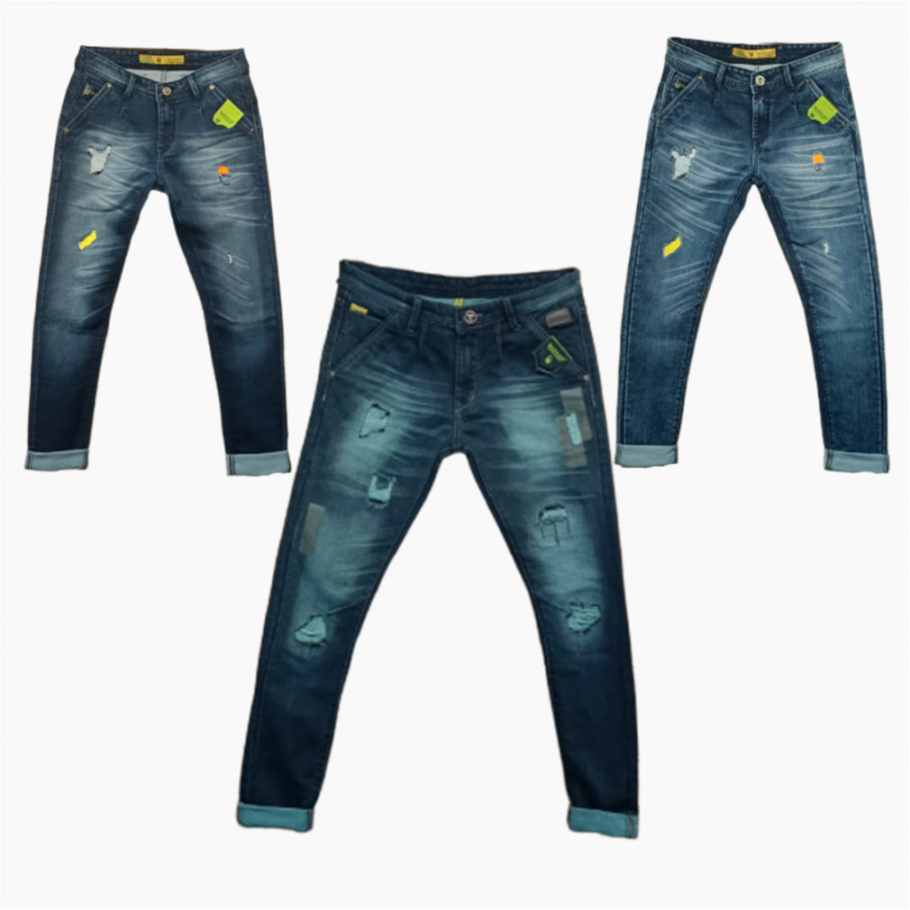white colour damage jeans