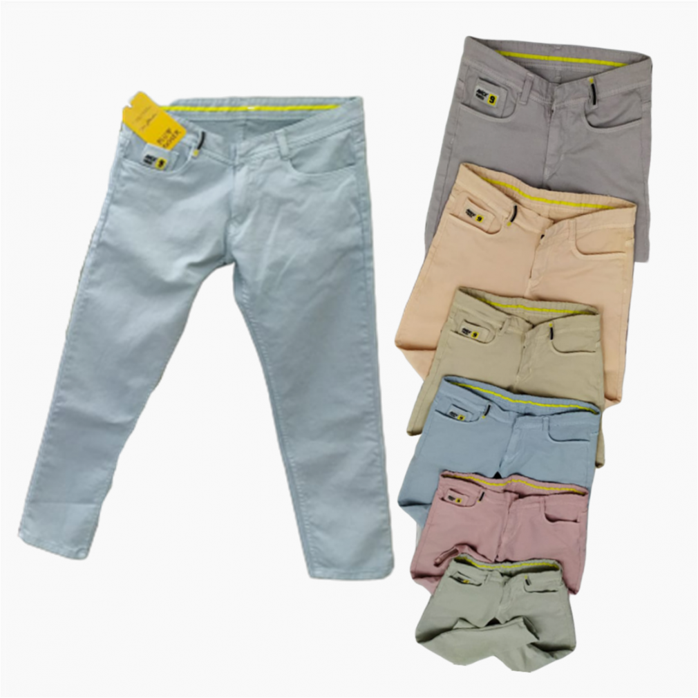 Mens Denim Jeans 6 Dusty Colours Set at 