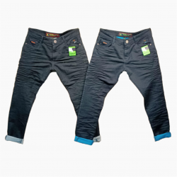 Wholesale Grey & Black Regular Fit Men's Jeans WJ-1034
