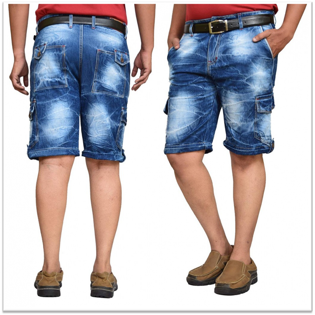 Mens Straight Slim Short Jeans Casual Pants Ripped Skinny Denim Shorts  Trousers | eBay