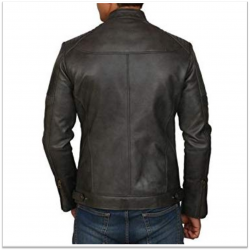 Royal Spider - Black Pure Leather Jacket For Men
