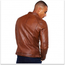 Royal Spider - Brown Pure Leather Jacket For Men