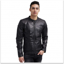 Royal Spider - Pure Leather Black Jacket For Men
