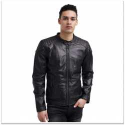 Royal Spider - Pure Leather Black Jacket For Men