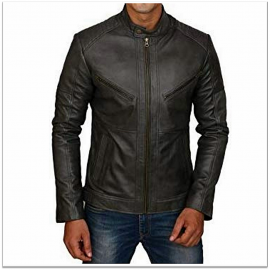 Royal Spider - Black Pure Leather Jacket For Men