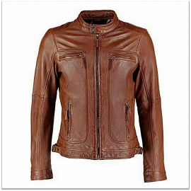 Royal Spider - Brown Pure Leather Jacket For Men