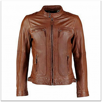 Royal Spider - Black Brown Pure Leather Jacket For Men