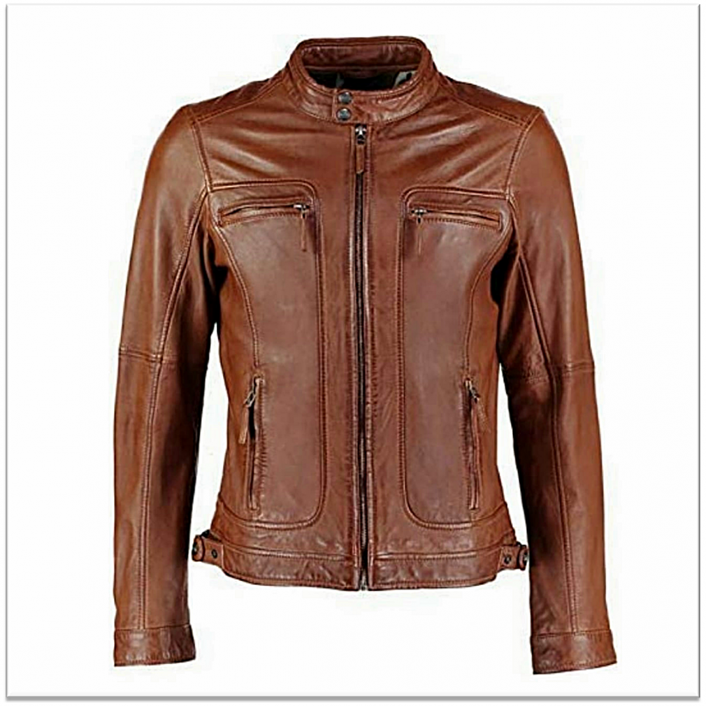 Women's Maroon Quilted Cafe Racer Leather Jacket-thanhphatduhoc.com.vn