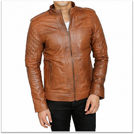 Royal Spider - Black Brown Pure Leather Jacket For Men