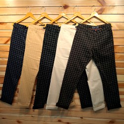 Men's Cotton Checks Trouser WJ-0009