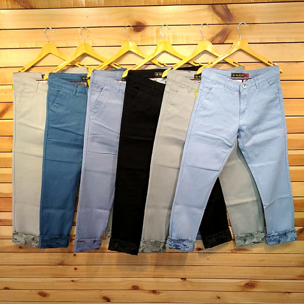 Mens Cotton Regular Fit 6 Colour Trouser Set. B2b Wholesale Rs 399.