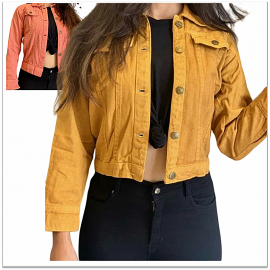 Denim Vistara Women Yellow & Orange Denim Jacket