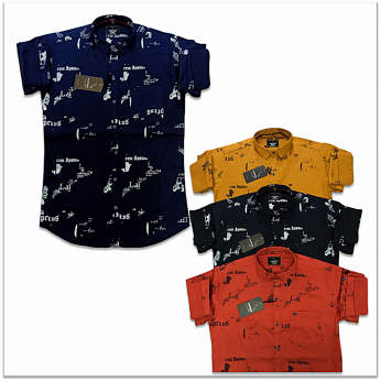 Wholesale - Kaprido Cotton Printed Mens Shirt