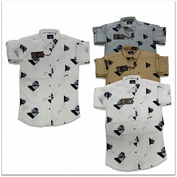 Slim Fit Printed Casual men Shirt 