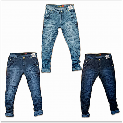 Men's Wrinkle Denim Jeans