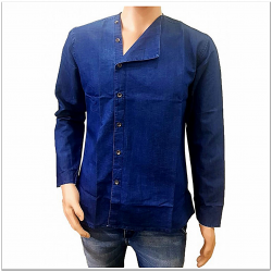 Denim Vistara - Denim Chinese kurta