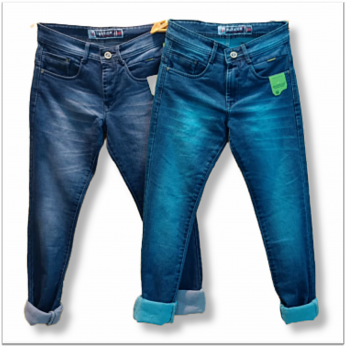 Mens Wrinkle Jeans 2 Colours Set.