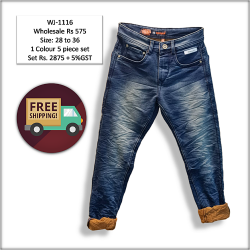 Buy latest Men's Relaxed Fit Jeans Wholesale rs. at jeanswholesaler.in