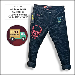 Mens Black Funky Jeans Factory Rs. 575