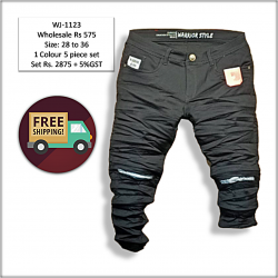 Buy Wholesale Mens Black Funky Jeans Factory Rs at jeanswholesaler.in