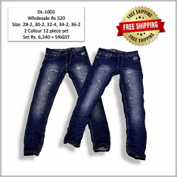 Men Regular Fit Stretchable Damage Jeans Wholesale Rs. 599. 