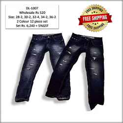 Wholesale Men Damage Stretchable Jeans