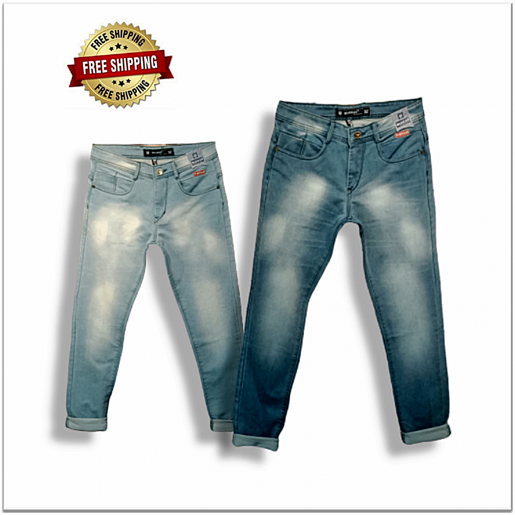 Buy Men's Warrior Wrinkle Jeans 2 Colours Set cheap wholesale price.