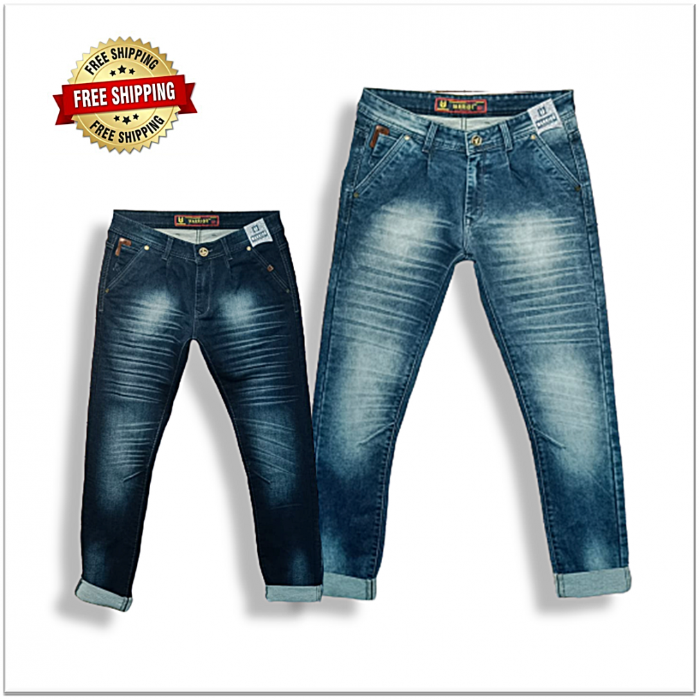 Buy Men's Warrior Wrinkle Jeans 2 Colours Set cheap wholesale price.