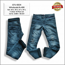 Men Tone Ripped Denim jeans