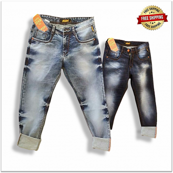 Buy 2 Colour Wholesale Men Denim Stretch Regular Jeans Wholesale Rs. 540