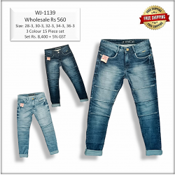 Comfort stylish Men jeans Wholesale Rs. 560