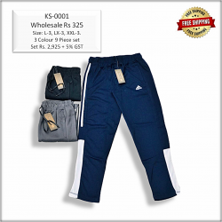 Men Solid Straight Fit Lower Wholesale Rs. 325.