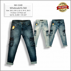 Men Comfort Fit 7-pocket Jeans wholesale Price 560.
