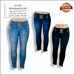 Stylish High Waist Women Jeans Wholesale Piece 460